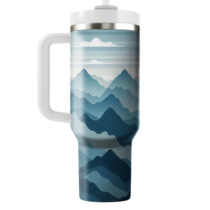 Serene Mountain Silhouette  Custom Tumblers