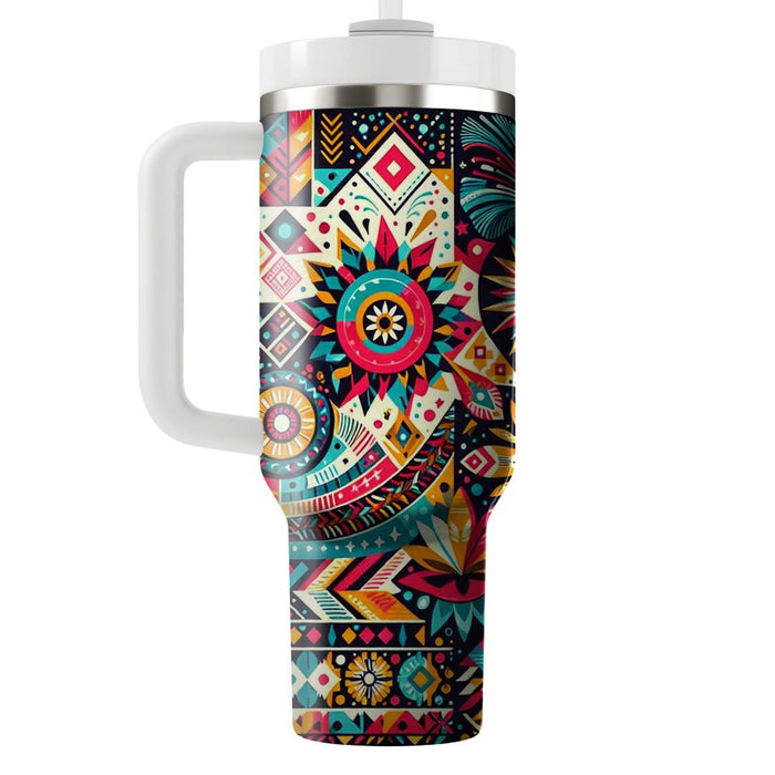 Vibrant Festival Collage  Custom Tumblers