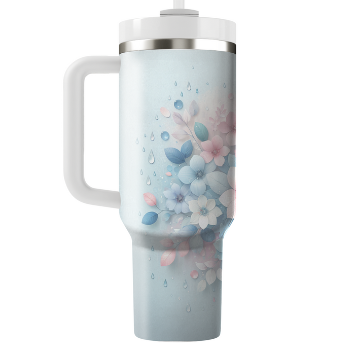 Spring Rain Petals  Personalized Tumblers