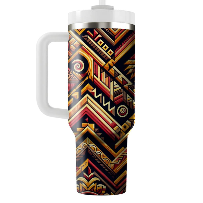 Aztec Sunrise Chevron  Personalized Tumblers