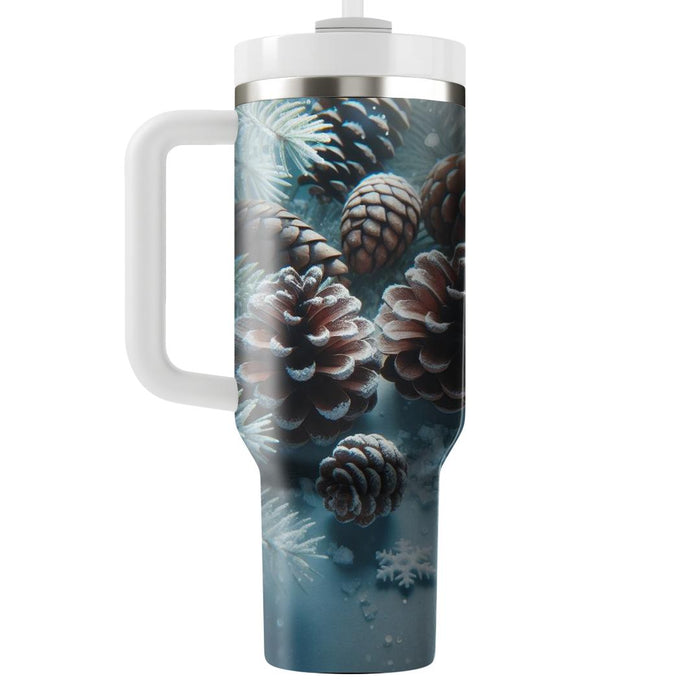 Winter Pinecone And Snow  Insulated Tumblers