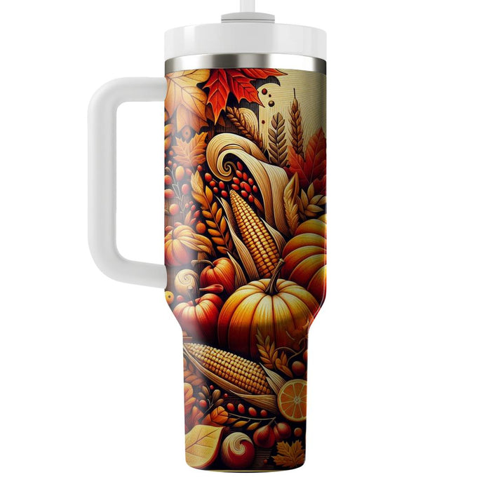 Whirlwind Of Gratitude - A Thanksgiving  Custom Tumblers