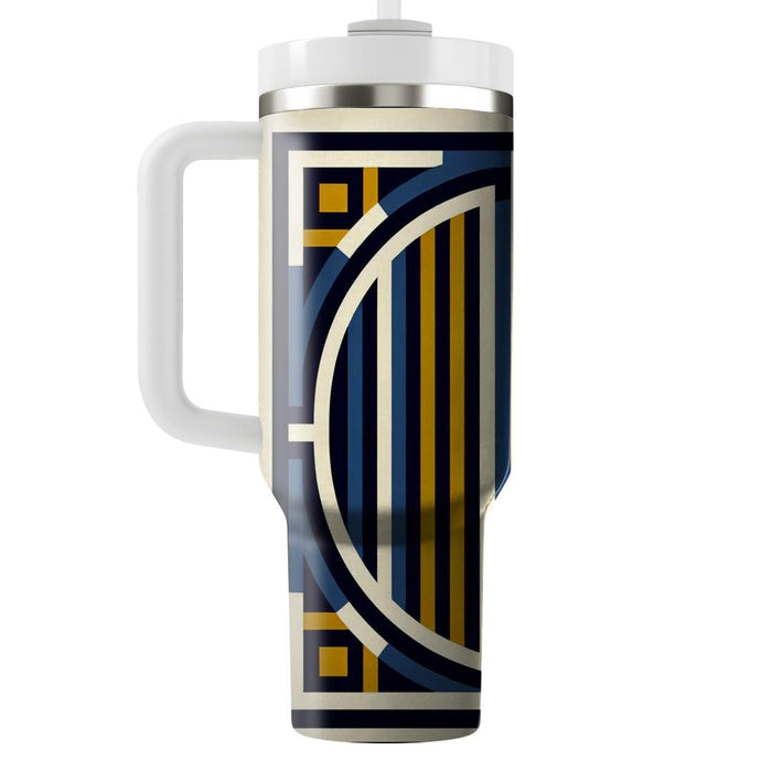 Bold Geometric Stripe  Personalized Tumblers