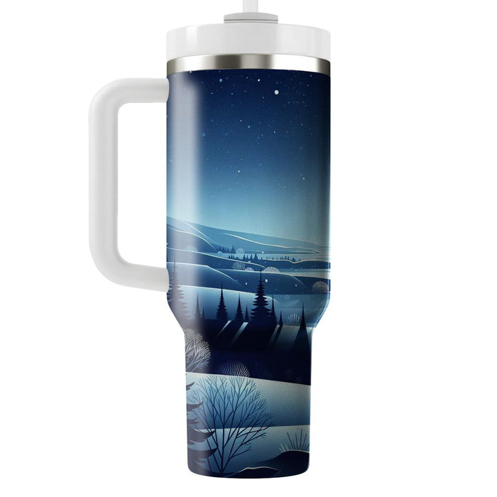 Winter Midnight Tundra  Custom Tumblers