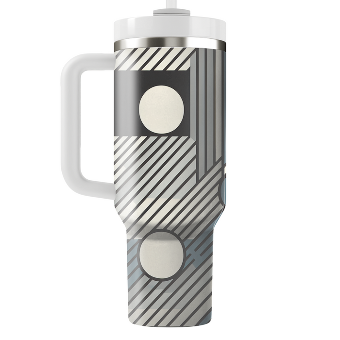 Sleek Linear Grid Decorative Tumblers