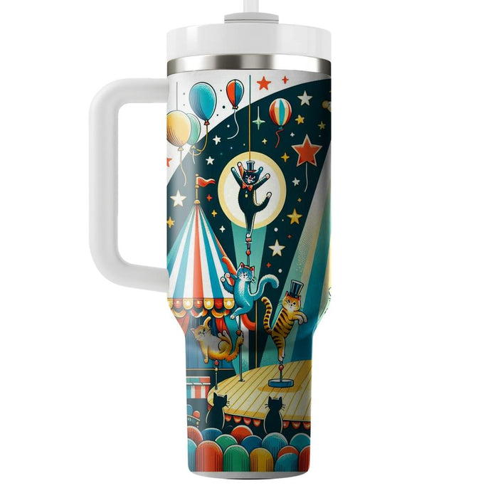 Whimsical Cat Circus  Decorative Tumblers