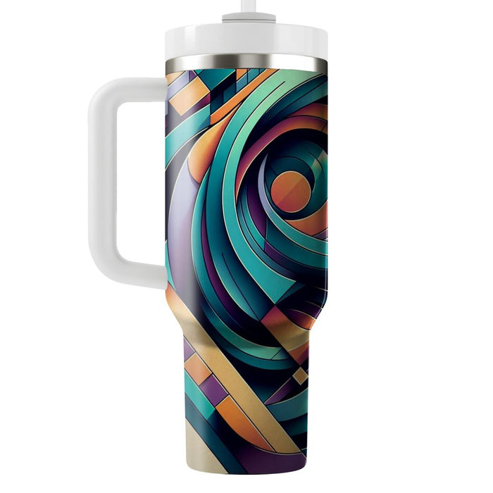 Retro Geometry Fusion  Tumbler Cups