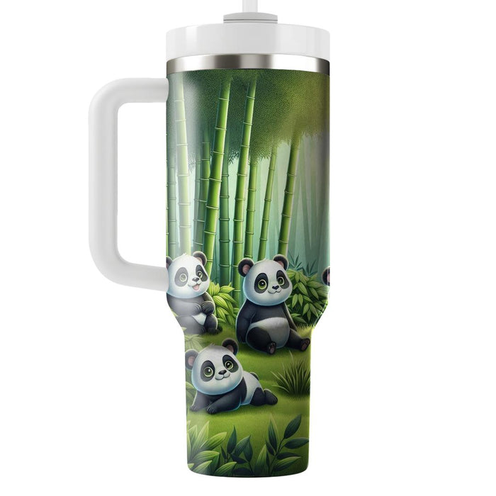 Frolicsome Panda Bamboo  Custom Tumblers