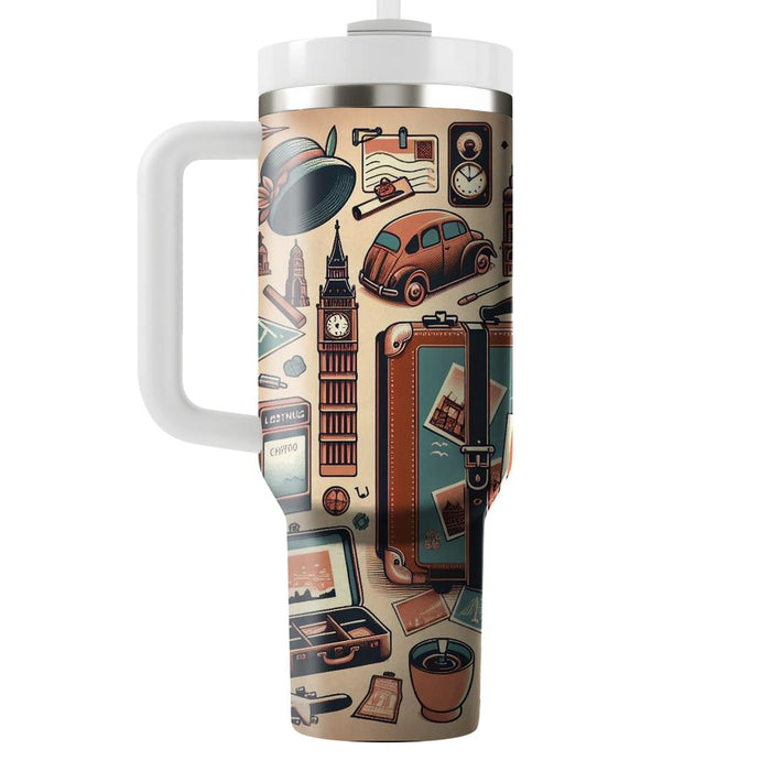 Vintage Travel Scenes  Personalized Tumblers