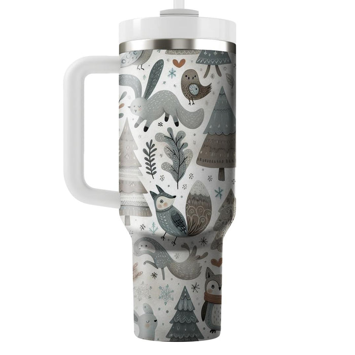 Winter Whimsy Woodland  Custom Tumblers