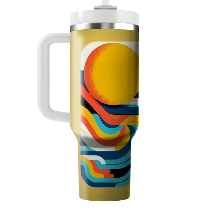 Funky Retro Stripe  Custom Tumblers