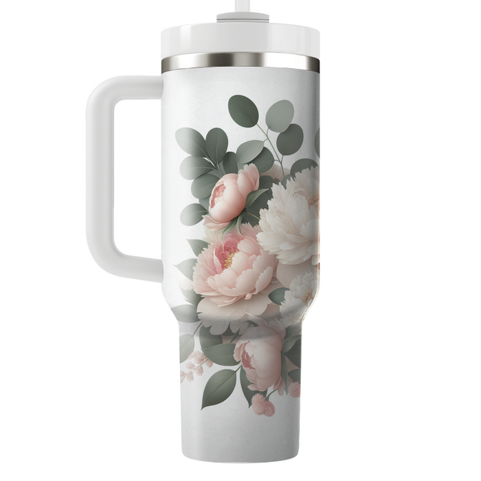 Blushing Peony Elegance  Insulated Tumblers