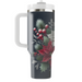 Winter Floral Wonder  Tumblers With Lids