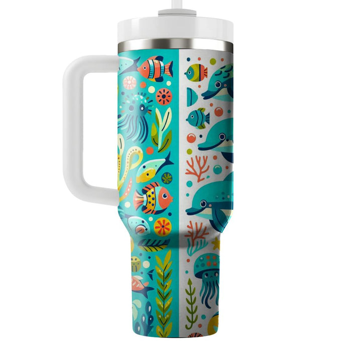 Whimsical Sea Life  Personalized Tumblers