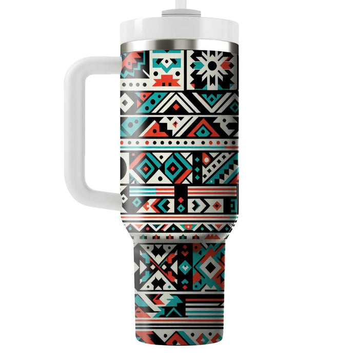 Bold Aztec Pattern  Insulated Tumblers