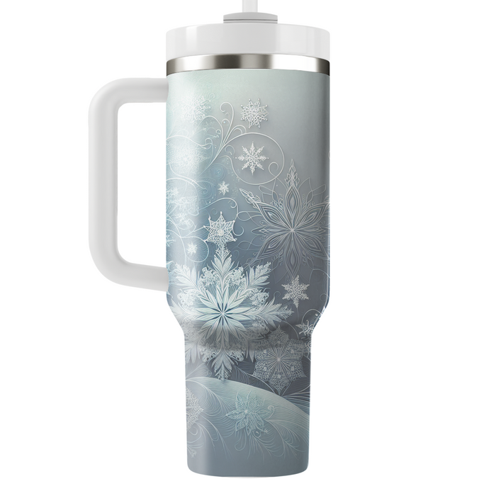 Winter Elegant Snowflakes  Travel Tumblers