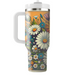 Retro Floral Bouquet  Personalized Tumblers