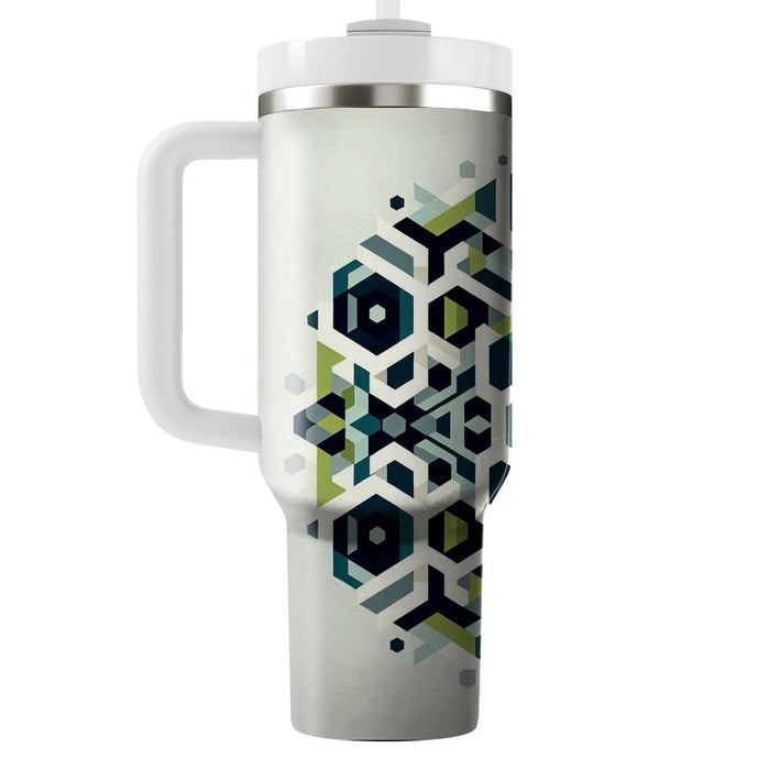 Geometric Hexagonal Pattern  Insulated Tumblers