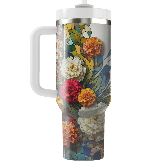 Artistic Floral Mosaic  Custom Tumblers