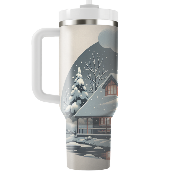 Winter Cottage  Travel Tumblers