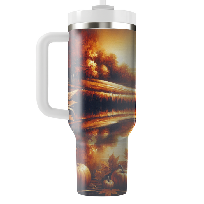 Radiant Reflections - An Artistic Thanksgiving  Personalized Tumblers