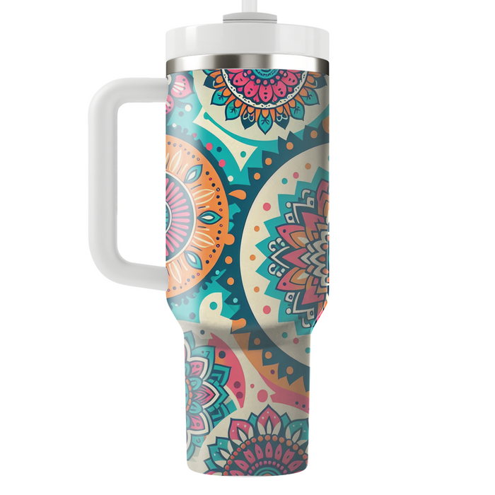 Vibrant Bohemian Mandala  Unique Tumblers