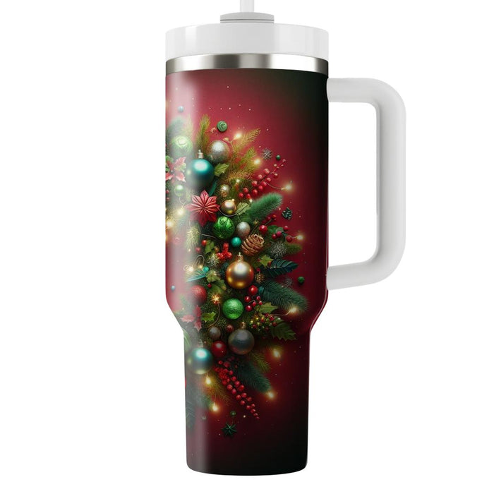 Whimsical Wreath - Holiday Gathering  Custom Tumblers