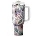 Abstract Watercolor Blooms  Tumblers With Lids