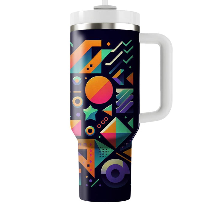 Vibrant Retro Geometry  Tumblers For Gifts