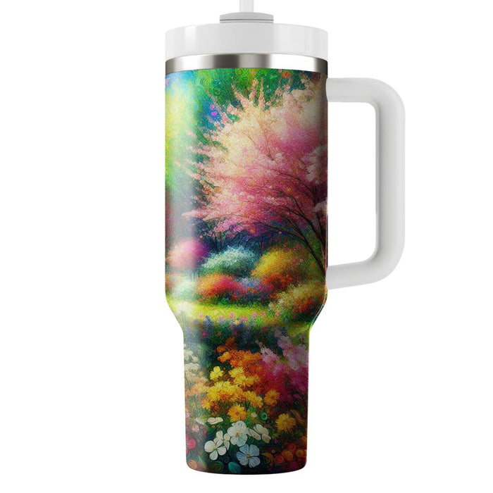 Springtime Garden Flourish  Decorative Tumblers