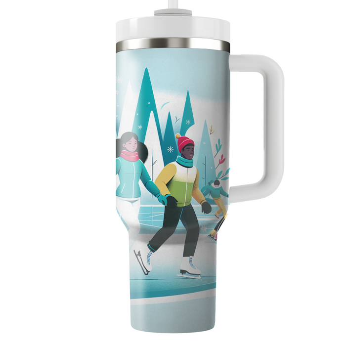 Winter Ice Skating  Travel Tumblers