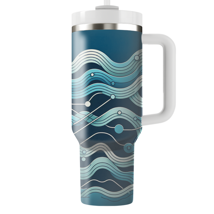 Geometric Wave Harmony  Tumbler Cups