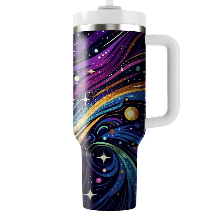 Retro Neon Galaxy  Personalized Tumblers