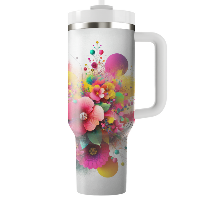 Floral Holi Bliss Tumblers With Lids