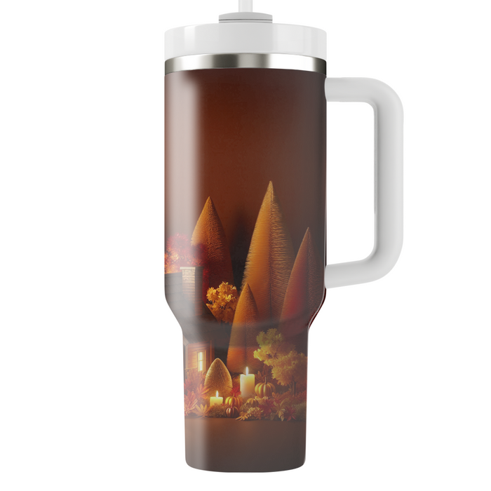 Autumn Cozy Cabin Retreat  Tumbler Cups