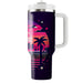 Vivid Synthwave Sunset  Personalized Tumblers