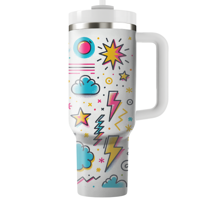 Retro Doodle  Personalized Tumblers