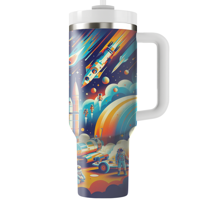 Retro Space Odyssey Tumblers With Lids