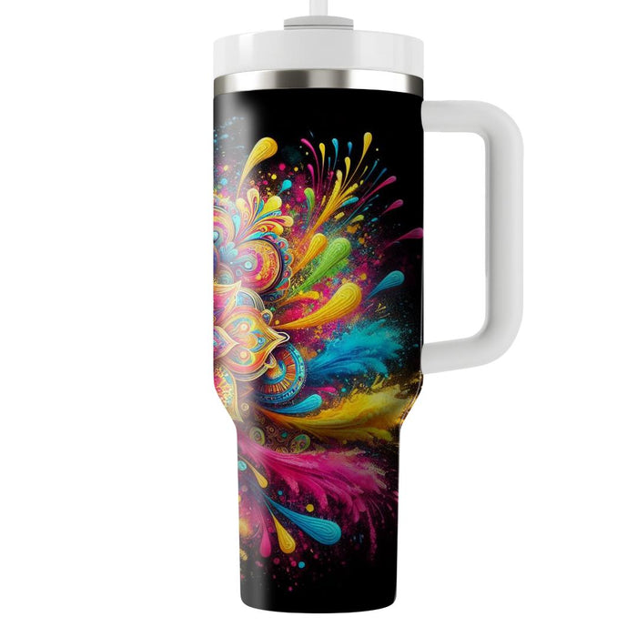 Unity Through Color - A Holi Festival  Tumblers With Lids