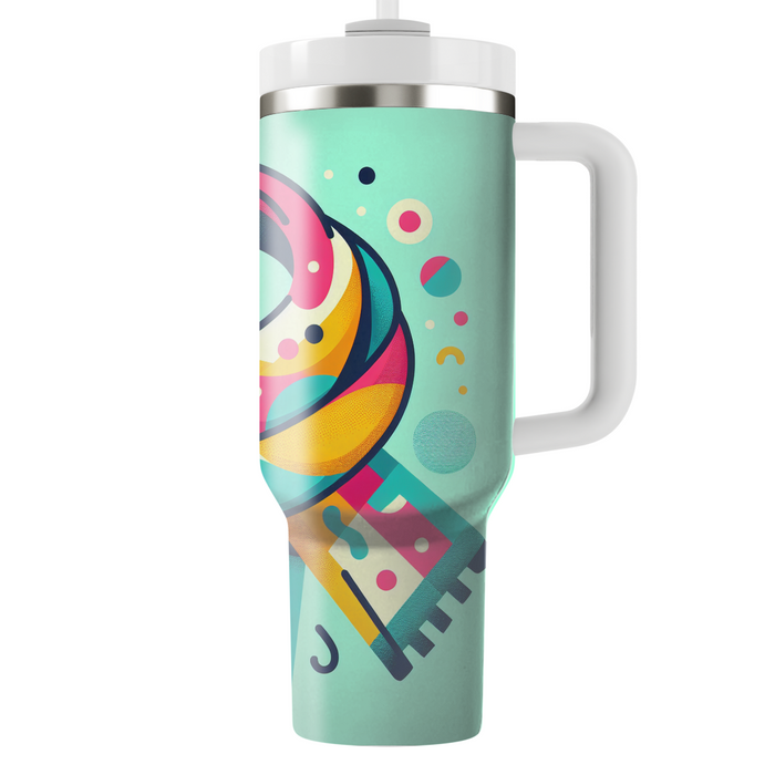 Bold Retro Print Scarf Custom Tumblers