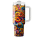 Vibrant Flower Carnival  Tumbler Cups