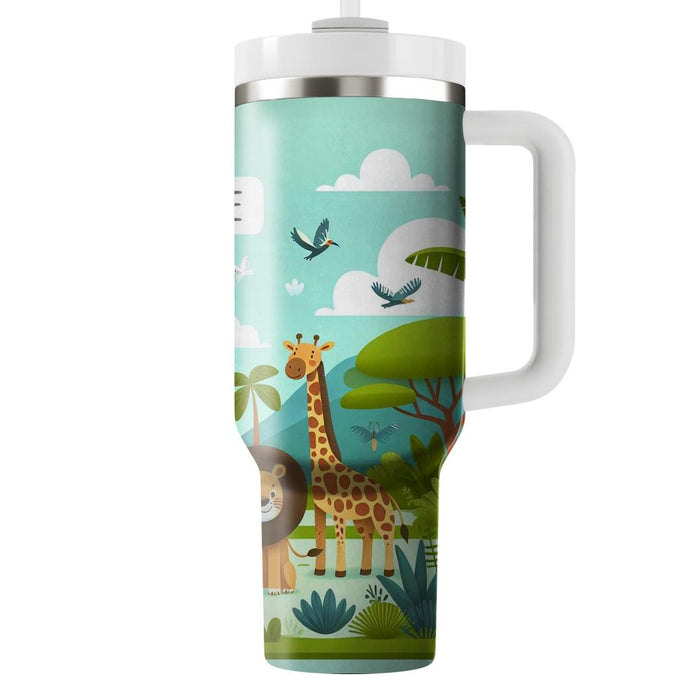 Whimsical Safari Adventure  Custom Tumblers