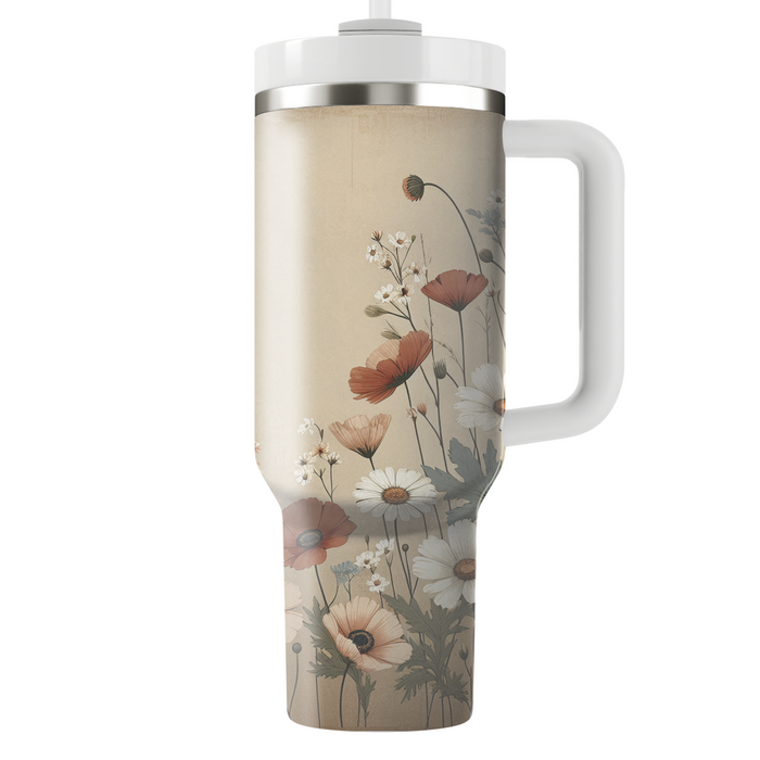 Rustic Wildflower Charm  Travel Tumblers