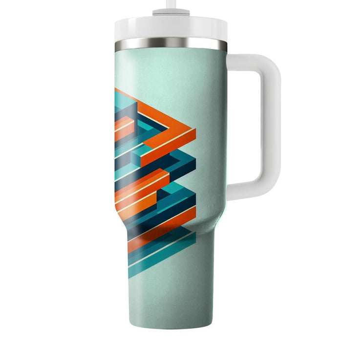 Bold Geometric Layering  Custom Tumblers