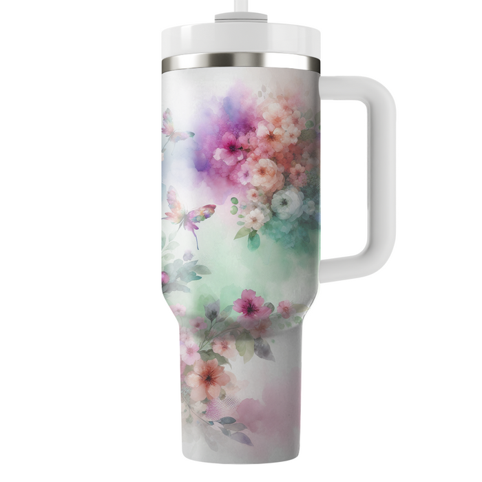 Spring Floral Symphony  Personalized Tumblers