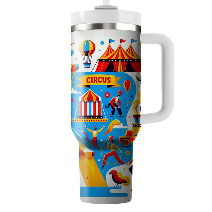 Vibrant Circus Spectacle  Personalized Tumblers