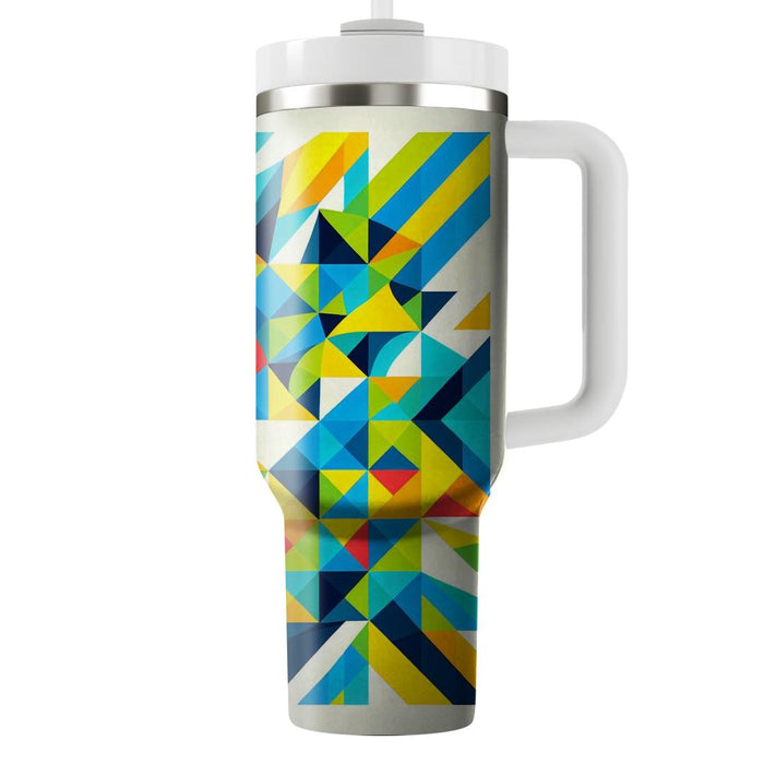 Vivid Triangular Mosaic  Unique Tumblers