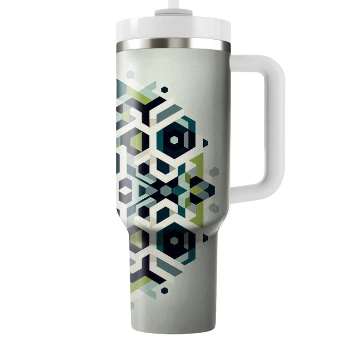 Geometric Hexagonal Pattern  Insulated Tumblers