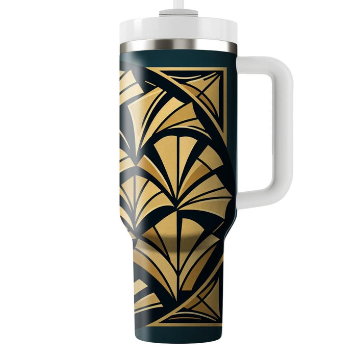 Geometric Art Deco Fan  Decorative Tumblers