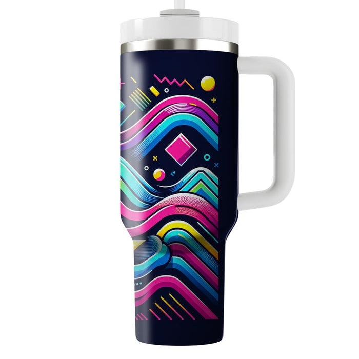 Retro Neon Dreams  Unique Tumblers